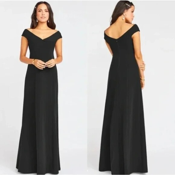 NWT SHOW ME YOUR MUMU Black Zurich Knot Bridesmaid Formal Dress Gown Medium - Picture 1 of 7